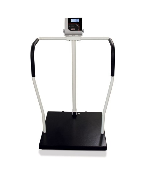 Rice Lake Weighing 260-10-1 Bariatric Handrail Scale, 800 lb x 0.2 lb, with USB