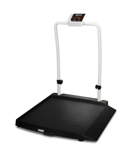 Rice Lake Weighing 350-10-2 Single Ramp Wheelchair Scale, 1000 lb x 0.2 lb, with USB