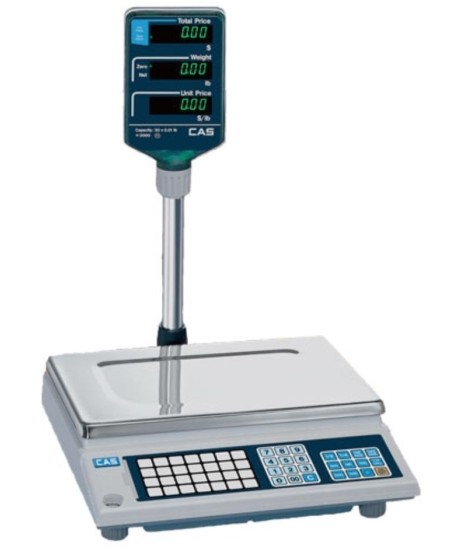 CAS AP-1 Series Model AP-1-30 Price Computing Scale, 30 lb x 0.01 lb, NTEP approved