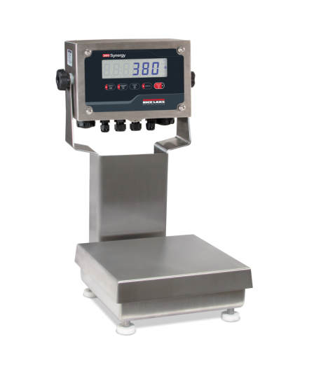 Rice Lake Weighing Ready-n-Weigh System CW-90B Bench Scale with 380 indicator, 25 lb capacity, 10" x 10" platform, NTEP approved