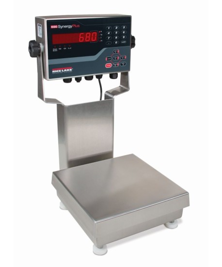 Rice Lake Weighing Ready-n-Weigh System CW-90B Bench Scale with 680 Synergy indicator, 25 lb capacity, 12" x 12" platform, NTEP approved