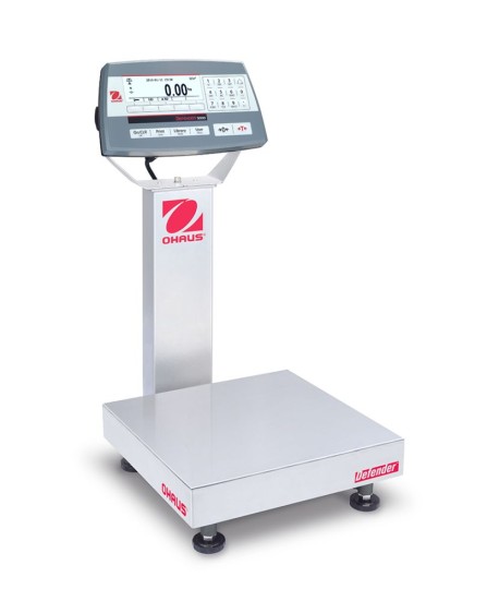 Ohaus D52P12RQR1 Defender 5000 Column Mount Bench Scale with ABS Indicator, 25 lb x 0.005 lb, NTEP Certified