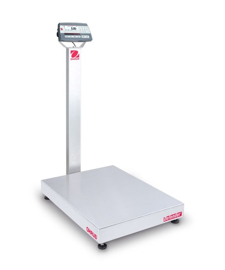Ohaus D52P125RTV3 Defender 5000 Column Mount Bench Scale with ABS Indicator, 250 lb x 0.05 lb, NTEP Certified