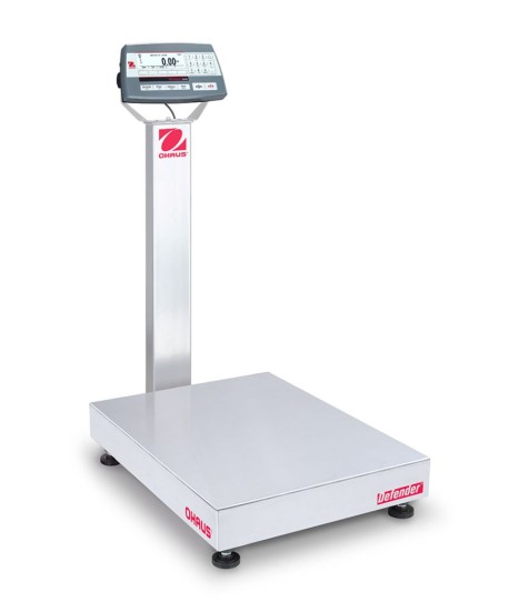 Ohaus D52P125RTX2 Defender 5000 Column Mount Bench Scale with ABS Indicator, 250 lb x 0.05 lb, NTEP Certified