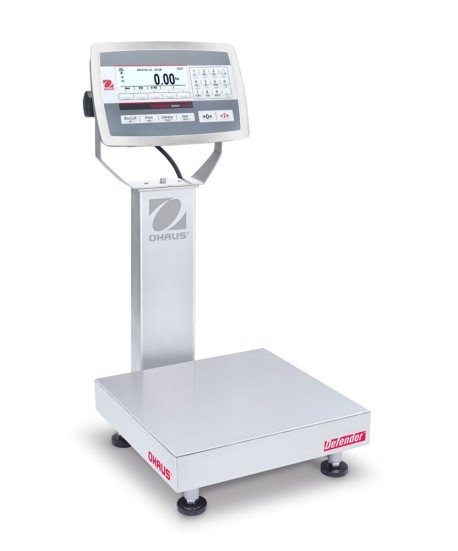 Ohaus D52XW12RQR1 Defender 5000 Column Mount Bench Scale with Stainless Steel Indicator, 25 lb x 0.005 lb, NTEP Certified