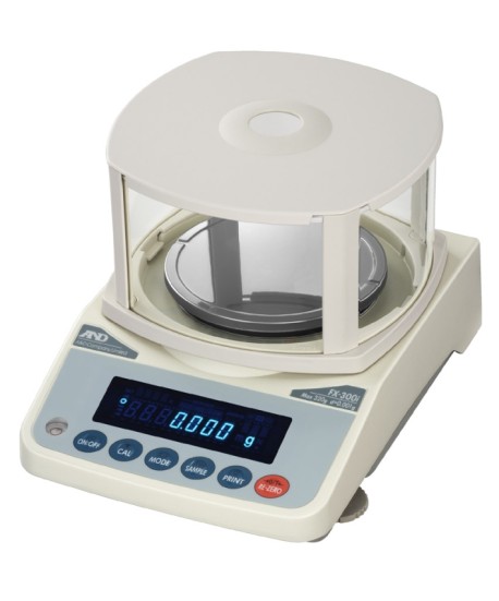 A&D FX-300iN Precision Balance, 320 g x 0.01 g, NTEP approved, with breeze break (3.4" high)