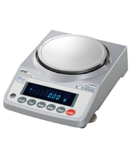 A&D FZ-3000iWP IP65 Waterproof Precision Balance, 3200 g x 0.01 g, with internal calibration