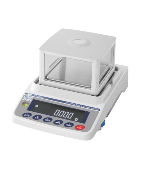 A&D Apollo GX-203AN Precision Balance, 220 g x 0.01 g, NTEP approved, with internal calibration and 3.6" high breeze break