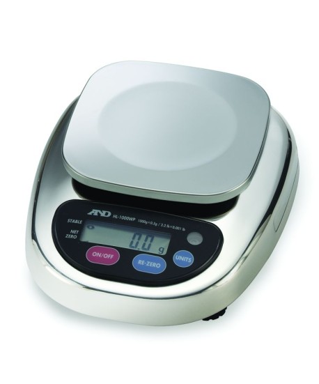 A&D HL-WP Series HL-300WP Washdown Compact Scale, 300 g x 0.1 g, NSF Listed