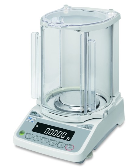 A&D Galaxy Series HR-250AZ Analytical Balance, 252 g x 0.1 mg, with RS-232C and internal calibration