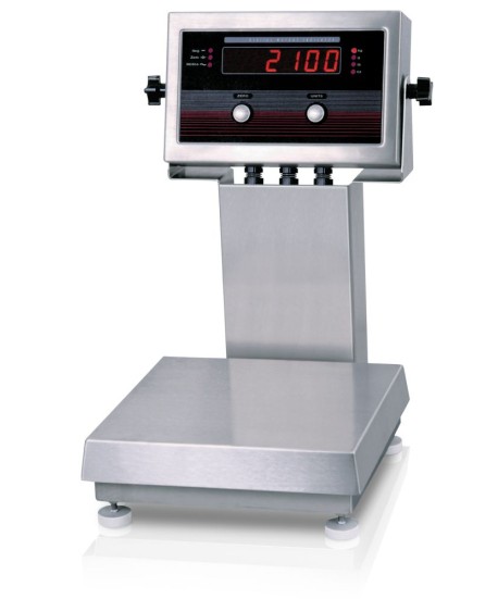 Rice Lake Weighing IQ plus 2100 Series Bench Scale with 12" column, 10" x 10" platform, 5 lb x 0.001 lb, NTEP approved