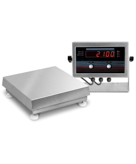 Rice Lake Weighing IQ plus 2100 Series Bench Scale with tilt stand, 10" x 10" platform, 25 lb x 0.005 lb, NTEP approved
