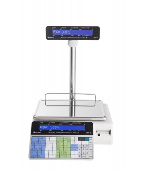 Ishida Uni-3L1 Price Computing Scale with Pole and Printer, 60 lb x 0.02 lb, NTEP approved