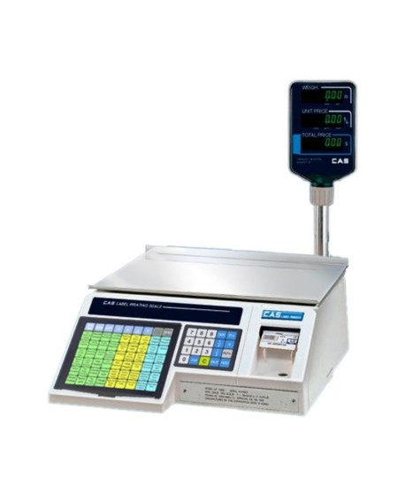 CAS LP-1000N Series LP1000NP Label Printing Scale with pole, 30 lb x 0.01 lb, NTEP approved