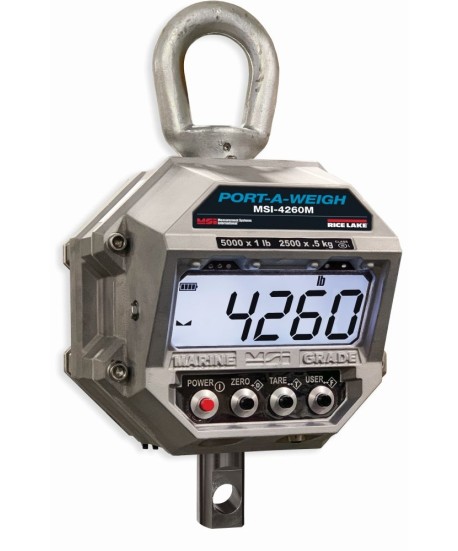 MSI-4260M Port-A-Weigh Marine Digital Crane Scale, 5000 lb x 1 lb, NTEP approved