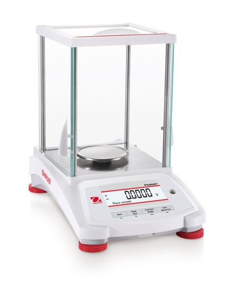 Ohaus PX84/E Pioneer Analytical Balance with draftshield, 82 g x 0.1 mg