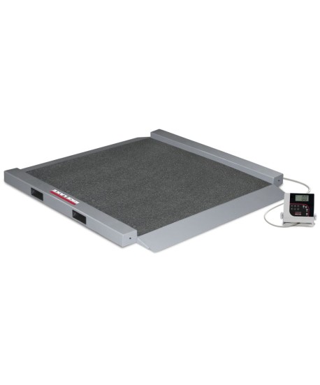 Rice Lake Weighing RL-350-6BLE Dual Ramp Portable Bariatric Wheelchair Scale, 1000 lb x 0.2 lb, with Bluetooth BLE 4.0