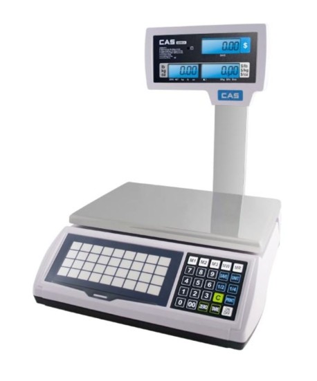 CAS S-2000 Jr. S2000JR-15LPPrice Computing Scale, 6/15 lb x 0.002/0.005 lb, with pole display, NTEP approved