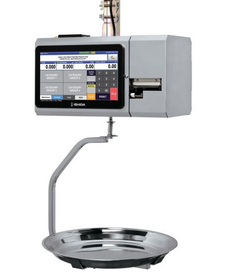 Ishida Uni-8 Hanging Dual Range Price Computing Scale with Printer and Color Touchscreen, 30 lb x 0.01 lb, NTEP approved