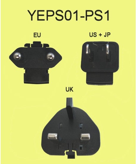 Plug-in AC adaptor set, US/JP, EU, UK (SART-PN YEPS01-PS1)