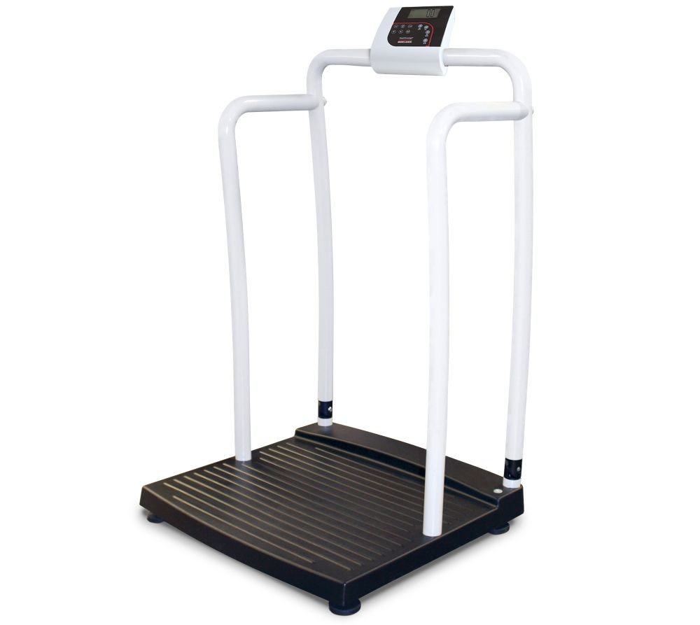 Rice Lake Weighing Systems - 194733 - 250-10-2BLE Bariatric Handrail Scale with Bluetooth BLE 4.0, 1000 lb x 0.2 lb