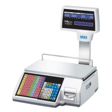 CAS CL-5500 Series CL5500R-60W Label Printing Scale with Pole Display and Wireless card, 30/60 lb x 0.01/0.02 lb, NTEP approved