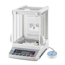 A&D Apollo GX-224AEN Analytical Balance, 220 g x 0.001 g with internal calibration, built-in ionizer and 8.8" high breeze break, NTEP Class I