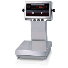 Rice Lake Weighing IQ plus 2100 Series Bench Scale with 12" column, 10" x 10" platform, 5 lb x 0.001 lb, NTEP approved