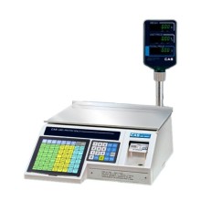 CAS LP-1000N Series LP1000NP Label Printing Scale with pole, 30 lb x 0.01 lb, NTEP approved