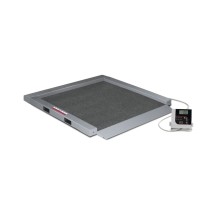 Rice Lake Weighing RL-350-5 Single Ramp Portable Bariatric Wheelchair Scale, 1000 lb x 0.2 lb, with USB