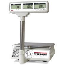 Rice Lake Weighing RS-160 Battery Operated Price Computing Scale with Pole, 60 lb x 0.02 lb, NTEP approved