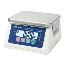 A&D SJ-WP Series SJ-3000WP Washdown Digital Scale, 6.6 lb x 0.0002 lb, NSF listed, NTEP approved