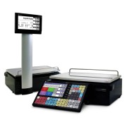 Ishida Uni-5 Dual Range Price Computing Scale with Pole and Printer, 30 lb x 0.01 lb, RF, NTEP approved
