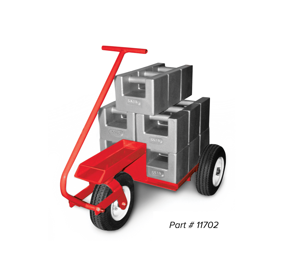 Transfer cart, for moving 50lb grip-handle weights (RLW-PN 11702)