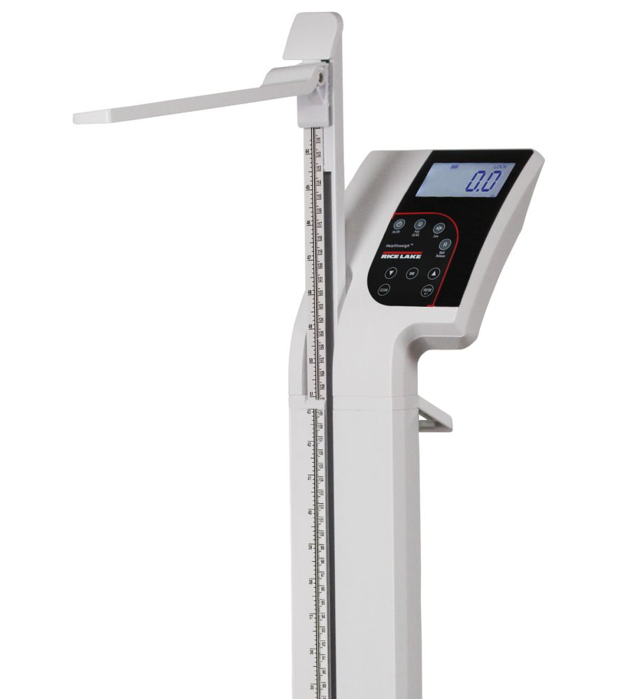 Rice Lake Weighing 150-10-5BLE Digital Physician Scale, 550 lb x 0.2 lb / 250 kg x 0.1 kg, with Bluetooth BLE 4.0