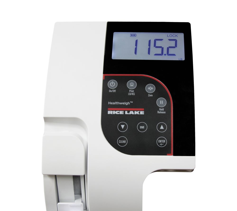 Rice Lake Weighing 150-10-5BLE Digital Physician Scale, 550 lb x 0.2 lb / 250 kg x 0.1 kg, with Bluetooth BLE 4.0