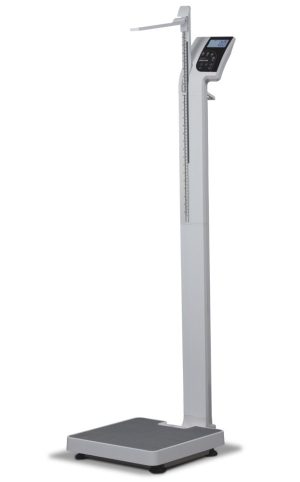 Rice Lake Weighing 150-10-5 Digital Physician Scale, 550 lb x 0.2 lb / 250 kg x 0.1 kg, with USB