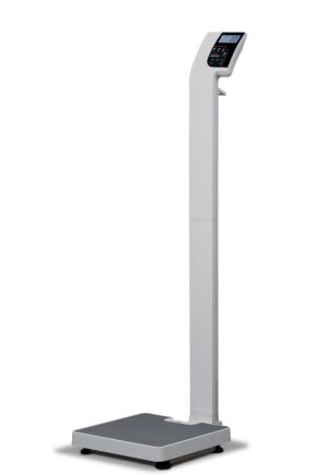 Rice Lake Weighing 150-10-6 Waist Level Digital Physician Scale, 550 lb x 0.2 lb / 250 kg x 0.1 kg, with USB