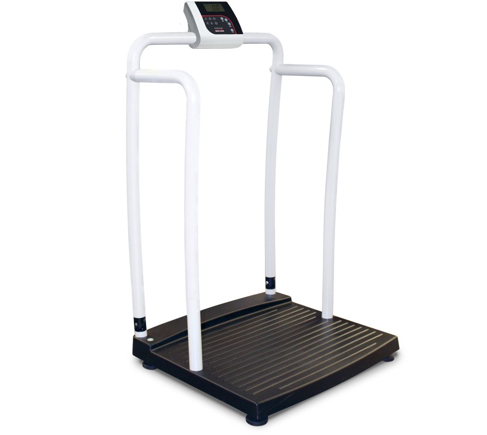 Rice Lake Weighing 250-10-2BLE Bariatric Handrail Scale, 1000 lb x 0.2 lb, with Bluetooth BLE 4.0