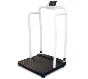 Rice Lake Weighing 250-10-2 Bariatric Handrail Scale, 1000 lb x 0.2 lb, with USB