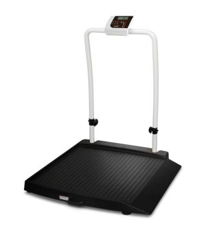 Rice Lake Weighing 350-10-2BLE Single Ramp Wheelchair Scale, 1000 lb x 0.2 lb, with Bluetooth BLE 4.0