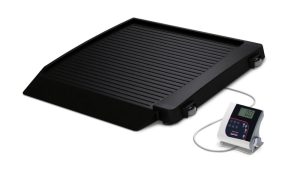 Rice Lake Weighing 350-10-7 Single Ramp Wheelchair Platform Scale, 1000 lb x 0.2 lb, with USB