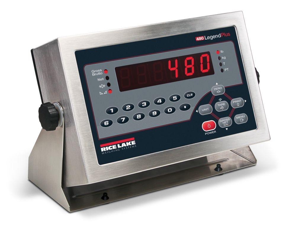 Rice Lake Weighing Ready-n-Weigh System CW-90B Bench Scale with 480 Plus indicator, 25 lb capacity, 12" x 12" platform, NTEP approved