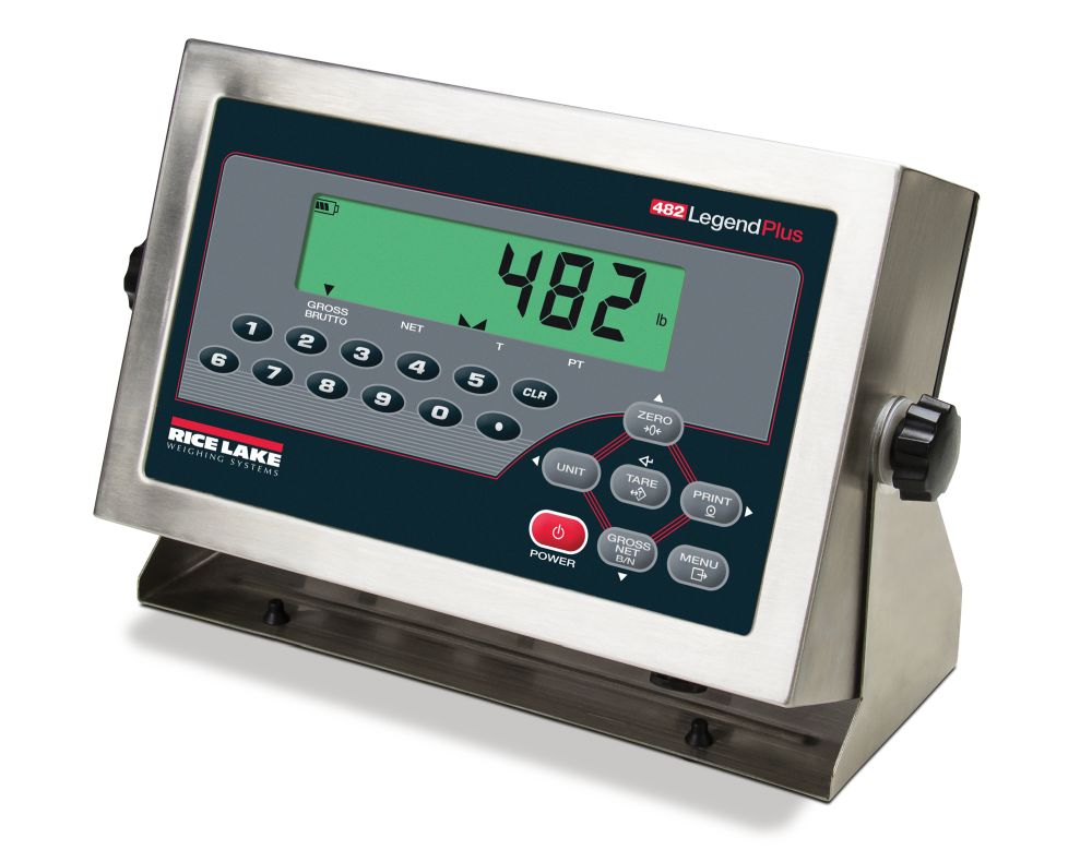 Rice Lake Weighing RoughDeck Rough-n-Ready Floor Scale System with 482 Plus Legend, 10,000 lb, 115 VAC, NTEP approved
