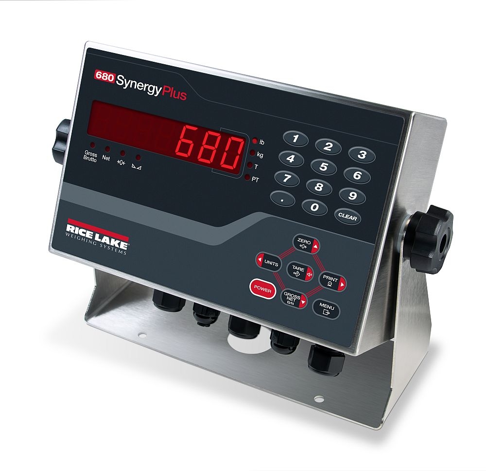 Rice Lake Weighing Ready-n-Weigh System CW-90B Bench Scale with 680 Synergy indicator, 25 lb capacity, 12" x 12" platform, NTEP approved