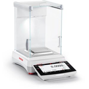 Ohaus EXP124/AD Explorer Plus Analytical Balance, 120 g x 0.1 mg, Auto Door and Ionizer