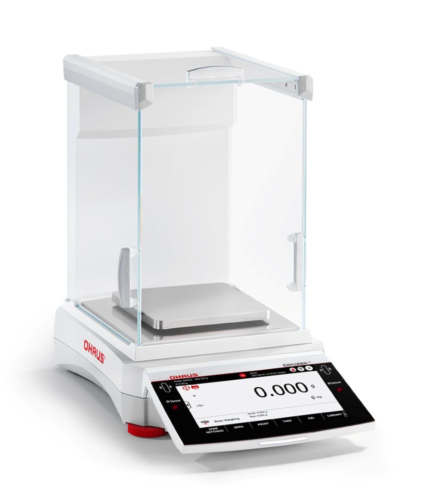 Ohaus EXR1203N Explorer Precision Balance, 1200 g x 10 mg, with Draftshield, NTEP