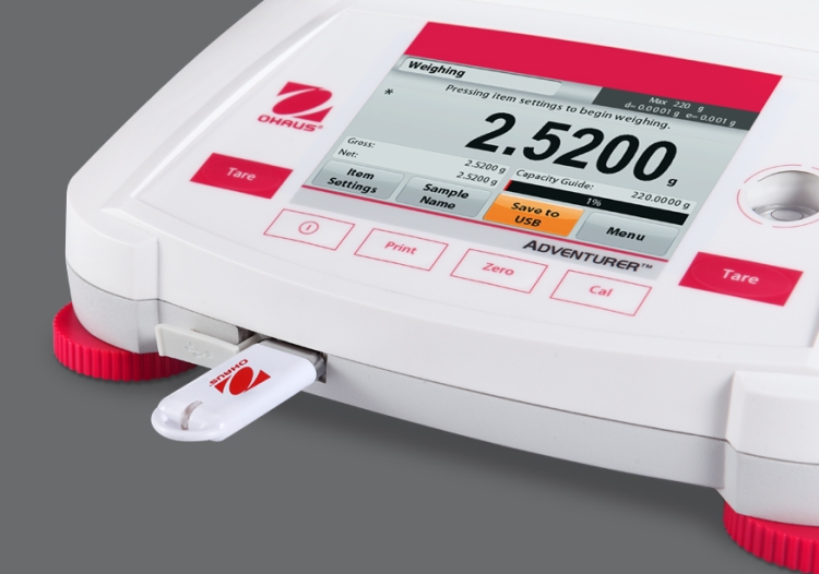 Ohaus AX224 Adventurer Analytical Balance, 220 g x 0.1 mg, AutoCal