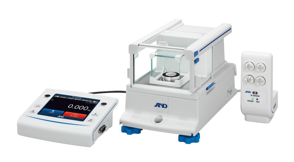 A&D Borealis Series BA-6DTE Dual Range Micro Balance, 2.1 g x 0.001 mg / 6.2 g x 0.01 mg, with Internal Calibration and External Ionizer