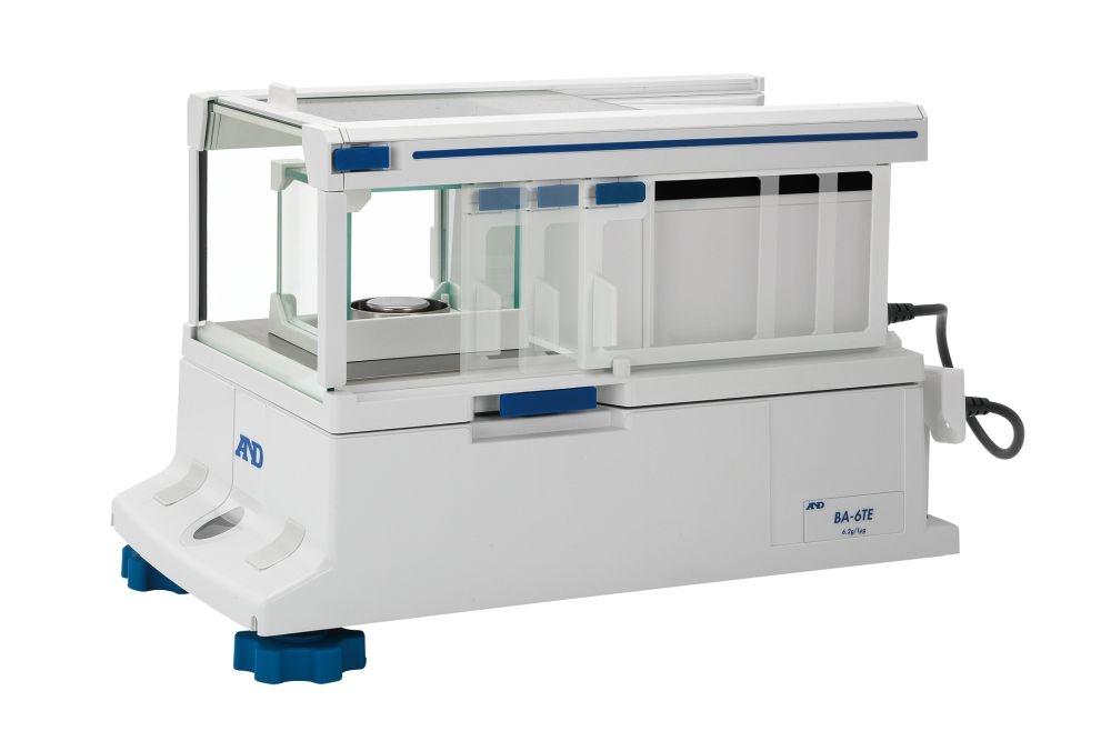 A&D Borealis Series BA-6DTE Dual Range Micro Balance, 2.1 g x 0.001 mg / 6.2 g x 0.01 mg, with Internal Calibration and External Ionizer
